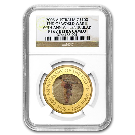 2005 1 oz Gold 60th Anniversary of the End of WWII PF-67 NGC 2005 1 oz Gold 60th Anniversary of the End of WWII PF-67 NGC