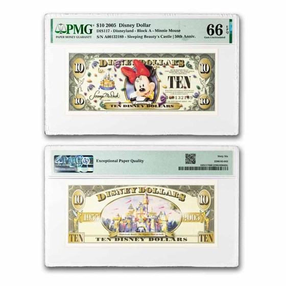 2005 $10.00 (A) Minnie Mouse CU-66 EPQ PMG (DIS#117)