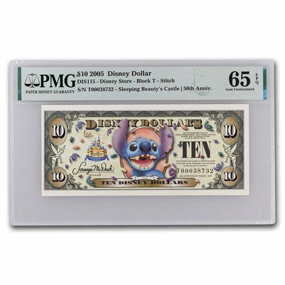 2005 $10.00 (T) Stitch CU-65 EPQ PMG (DIS#115)