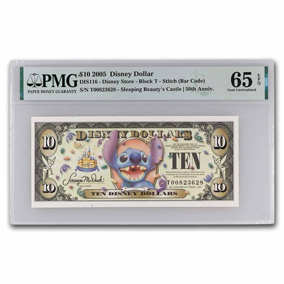 2005 $10.00 (T) Stitch CU-65 EPQ PMG (DIS#116) 2005 $10.00 (T) Stitch CU-65 EPQ PMG (DIS#116)