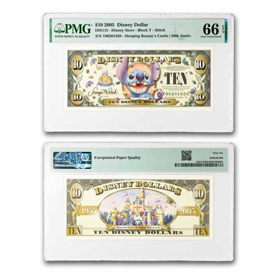 2005 $10.00 (T) Stitch CU-66 EPQ PMG (DIS#115)