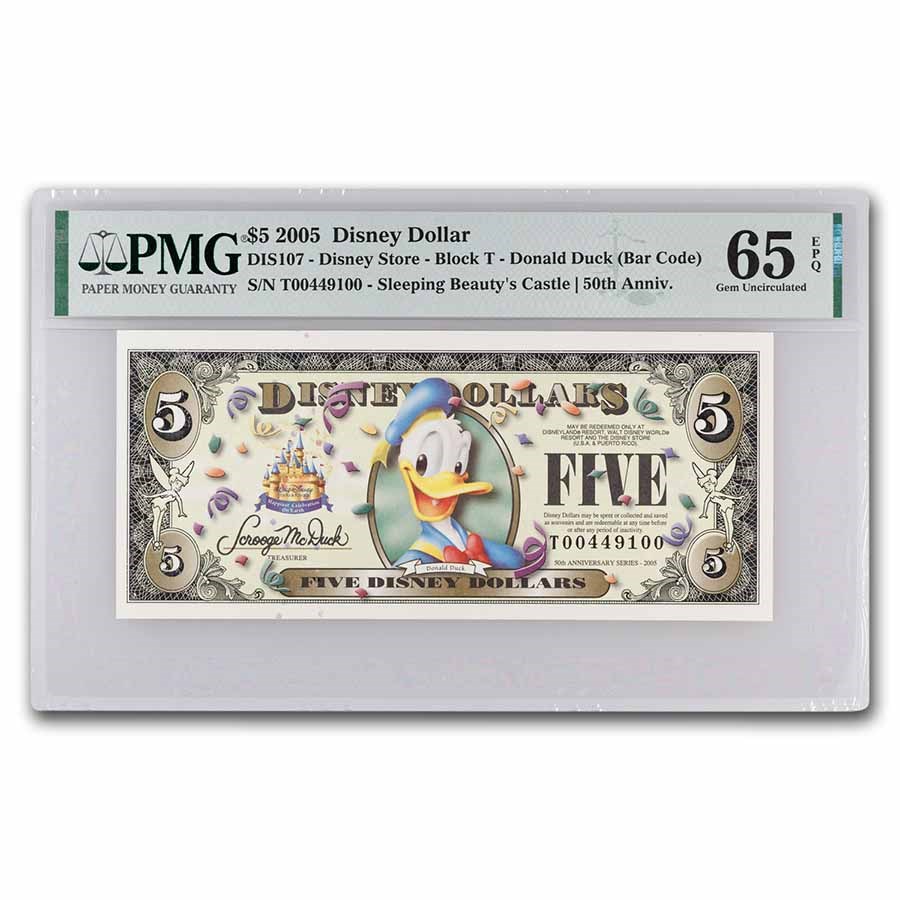 2005 $5.00 (T) Donald Duck CU-65 EPQ PMG (DIS#107)