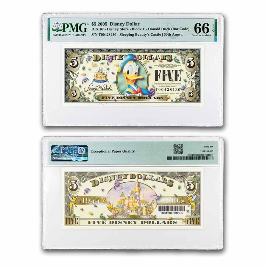 2005 $5.00 (T) Donald Duck CU-66 EPQ PMG (DIS#107)