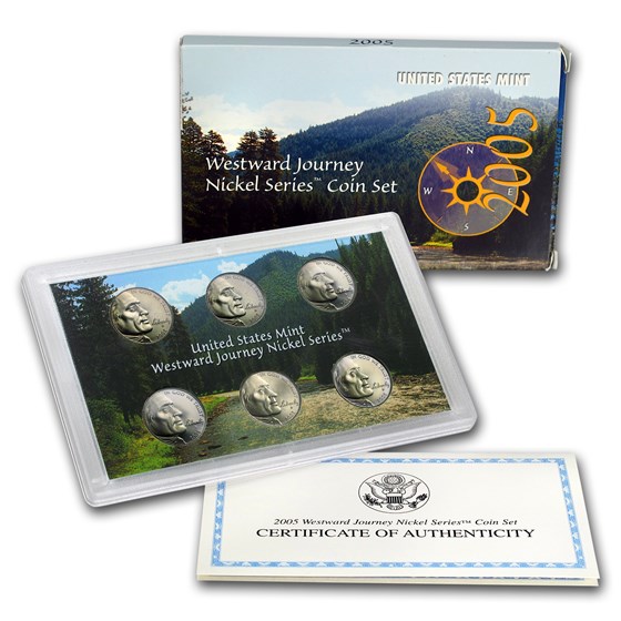 2005 6-Coin Westward Journey Nickel Set (w/Box & COA) 2005 6-Coin Westward Journey Nickel Set (w/Box & COA)