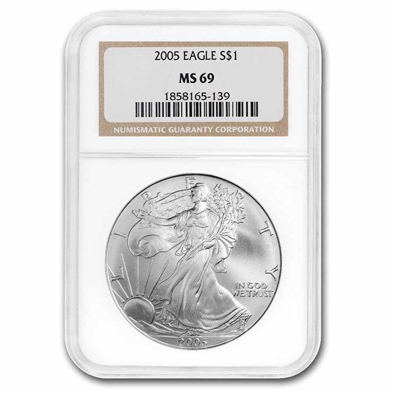 2005 American Silver Eagle MS-69 NGC 2005 American Silver Eagle MS-69 NGC