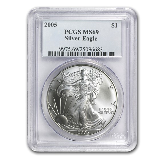 2005 American Silver Eagle MS-69 PCGS 2005 American Silver Eagle MS-69 PCGS