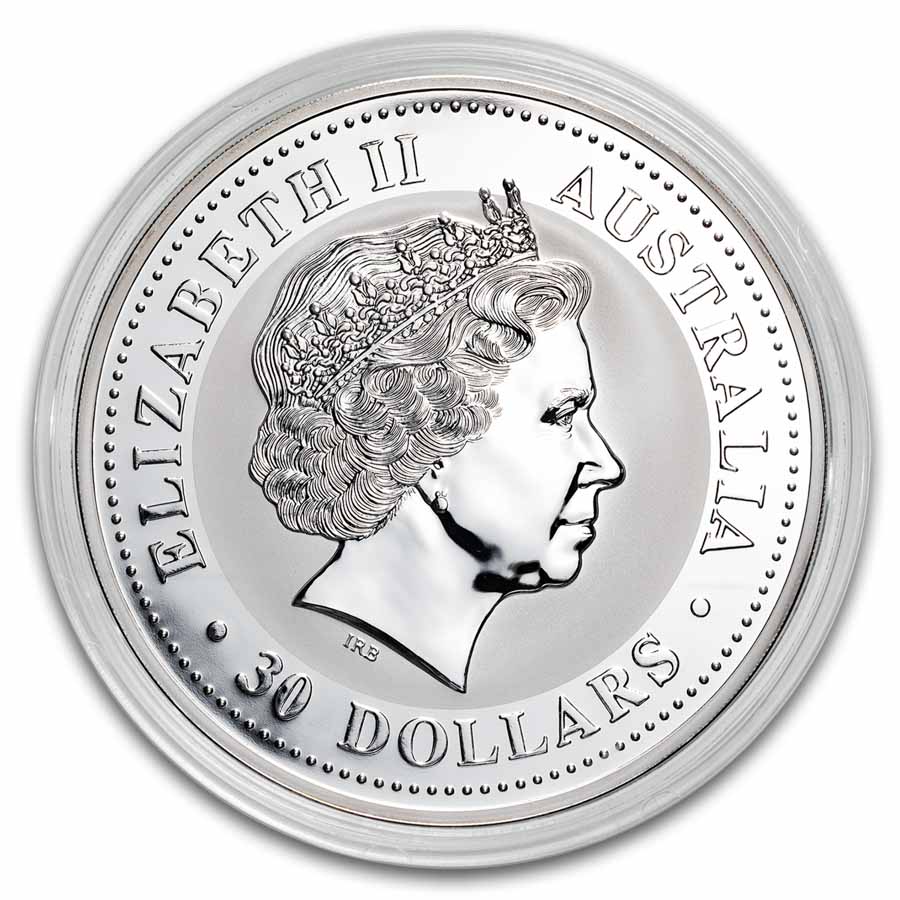 2005 AUS 1 kilo Silver Colorized Year of the Rooster BU-Coin Only