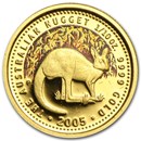 2005 Australia 1/10 oz Proof Gold Nugget