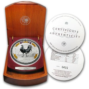 2005 Australia 1 kilo Silver Rooster BU (Diamond Eye) 2005 Australia 1 kilo Silver Rooster BU (Diamond Eye)