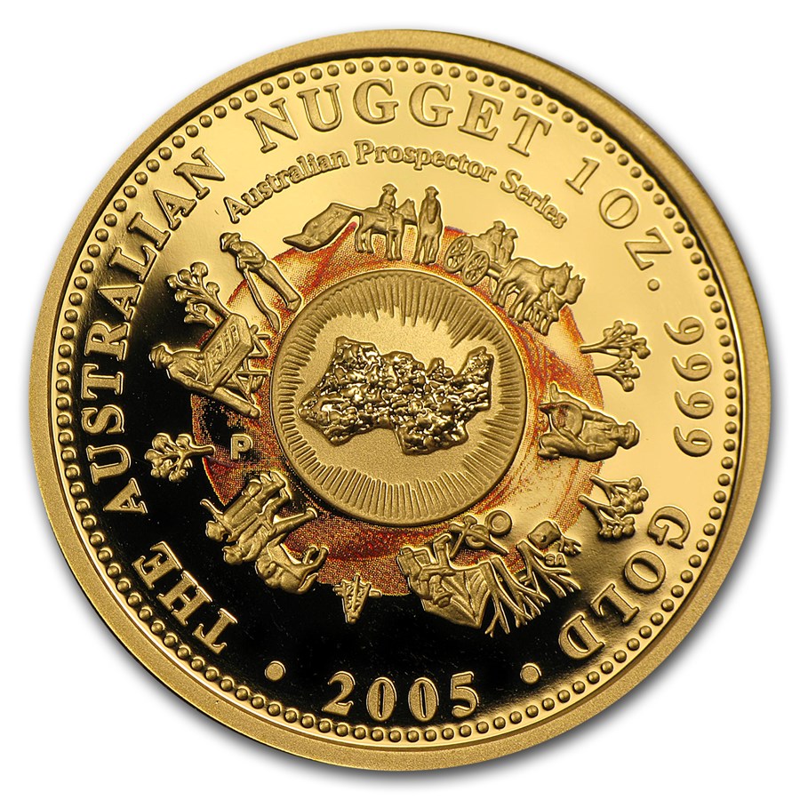 2005 Australia 1 oz Proof Gold Nugget