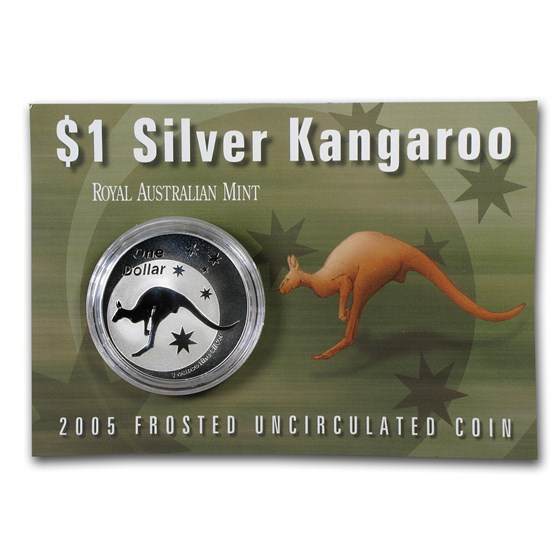 2005 Australia 1 oz Silver Kangaroo (In Display Card) 2005 Australia 1 oz Silver Kangaroo (In Display Card)