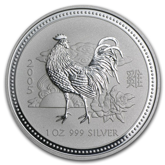 2005 Australia 1 oz Silver Year of the Rooster BU (Series I) 2005 Australia 1 oz Silver Year of the Rooster BU (Series I)