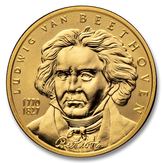 2005 Austria Proof Gold 50 Euro Ludwig Van Beethoven 2005 Austria Proof Gold 50 Euro Ludwig Van Beethoven
