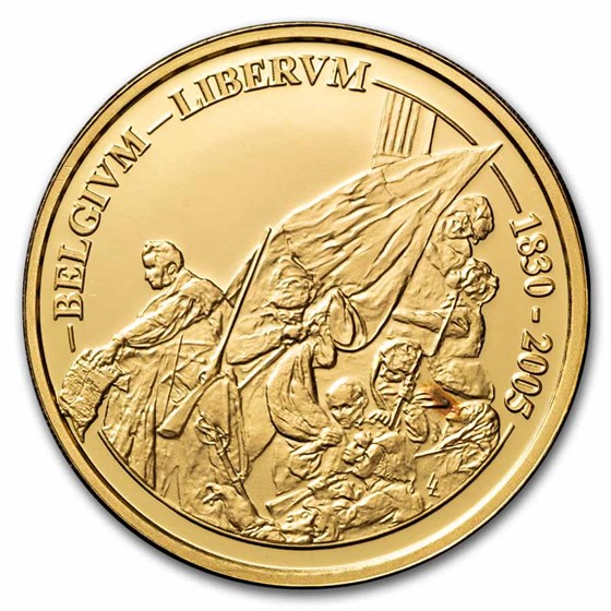 2005 Belgium Proof Gold 100 Euros 175th Anniversary Independence 2005 Belgium Proof Gold 100 Euros 175th Anniversary Independence