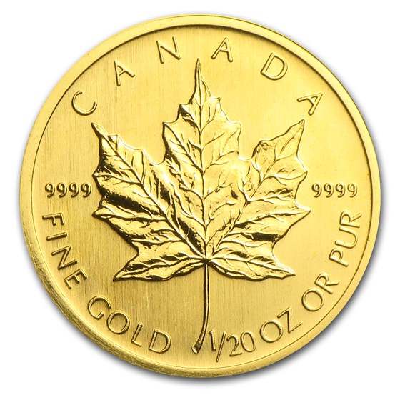 2005 Canada 1/20 oz Gold Maple Leaf BU
