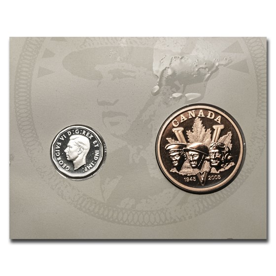 2005 Canada 2-Coin Silver/Bronze Victory in Europe Proof Set 2005 Canada 2-Coin Silver/Bronze Victory in Europe Proof Set