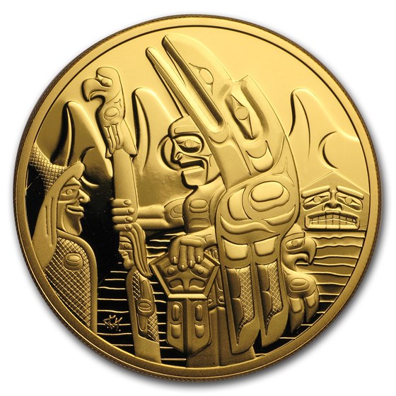 2005 Canada Proof Gold $300 Welcome Figure Totem Pole 2005 Canada Proof Gold $300 Welcome Figure Totem Pole