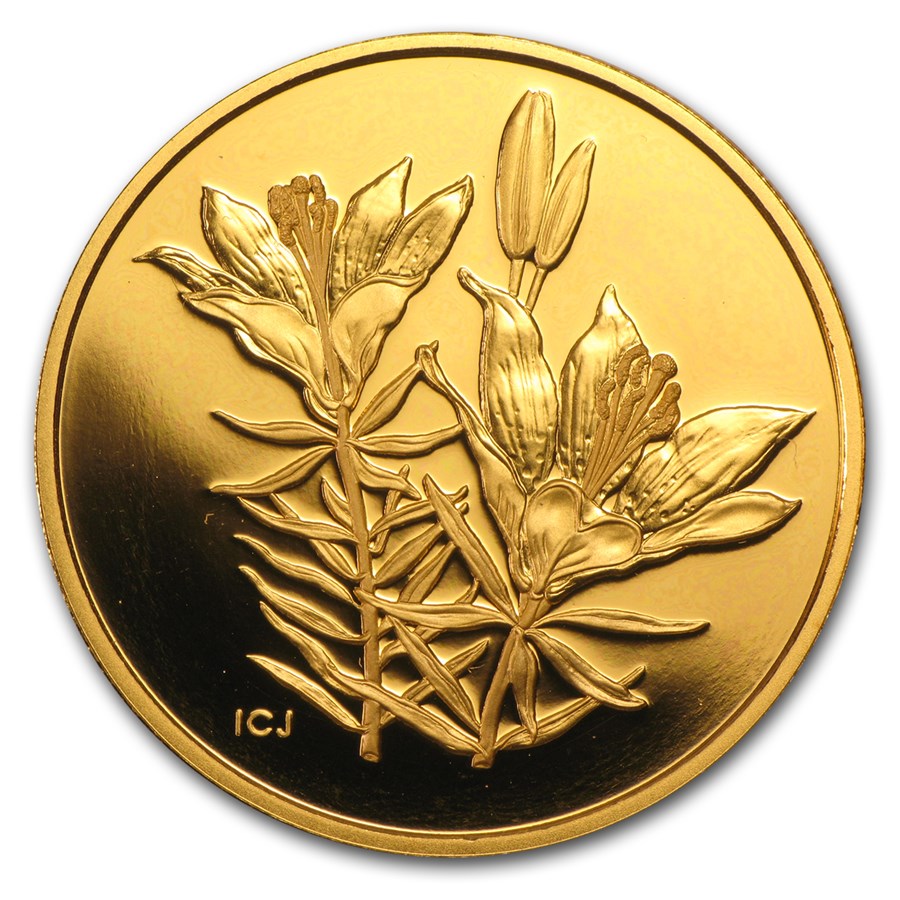 2005 Canada Proof Gold $350 Western Red Lily .99999 Proof