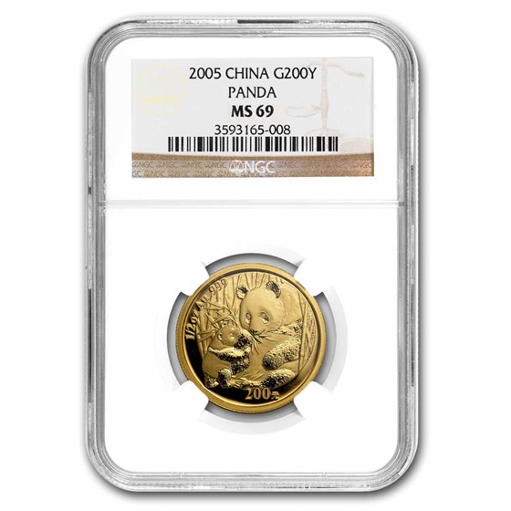 2005 China 1/2 oz Gold Panda MS-69 NGC 2005 China 1/2 oz Gold Panda MS-69 NGC