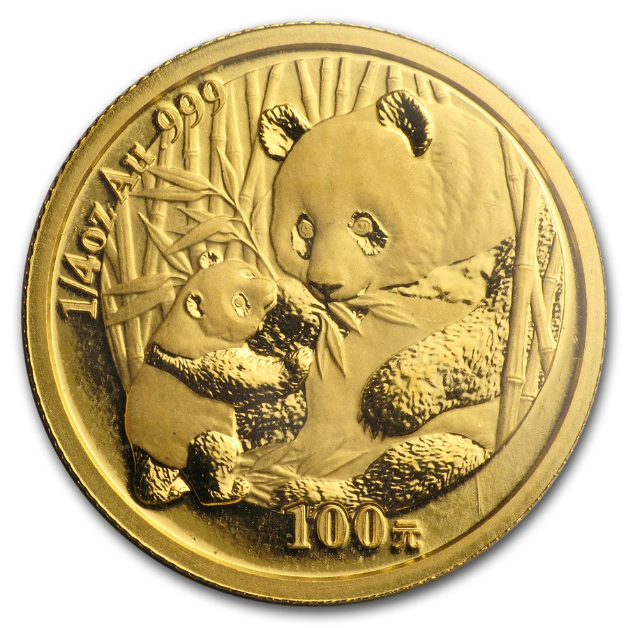 2005 China 1/4 oz Gold Panda BU (Sealed)