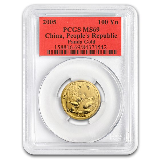 2005 China 1/4 oz Gold Panda MS-69 PCGS 2005 China 1/4 oz Gold Panda MS-69 PCGS