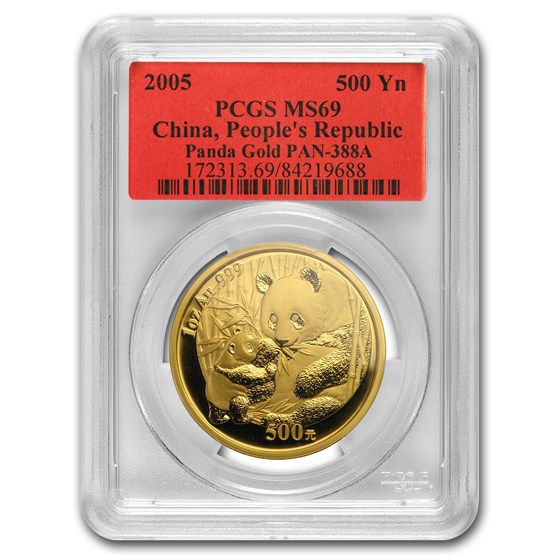 2005 China 1 oz Gold Panda MS-69 PCGS 2005 China 1 oz Gold Panda MS-69 PCGS