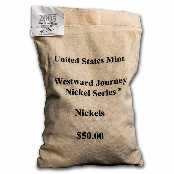 2005-D Bison Nickel $50 U.S. Mint Sealed Bag BU 2005-D Bison Nickel $50 U.S. Mint Sealed Bag BU
