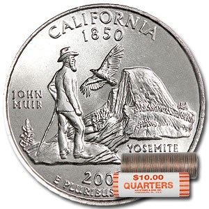2005-D California Statehood Quarter 40-Coin Roll BU 2005-D California Statehood Quarter 40-Coin Roll BU