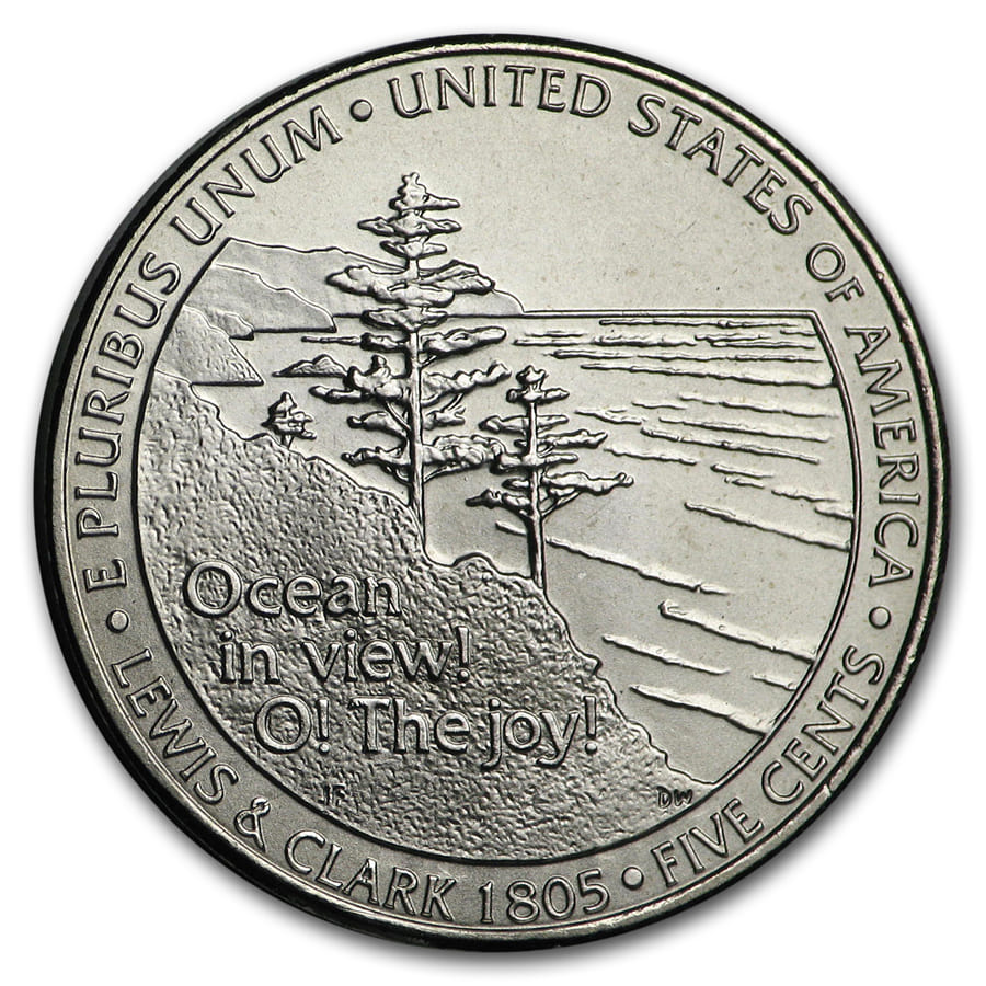 BU 2005-D  Westward Journey Ocean View  $2 Roll Nickels 