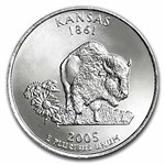 2005-D Kansas Statehood Quarter 40-Coin Mint Wrapped Roll BU