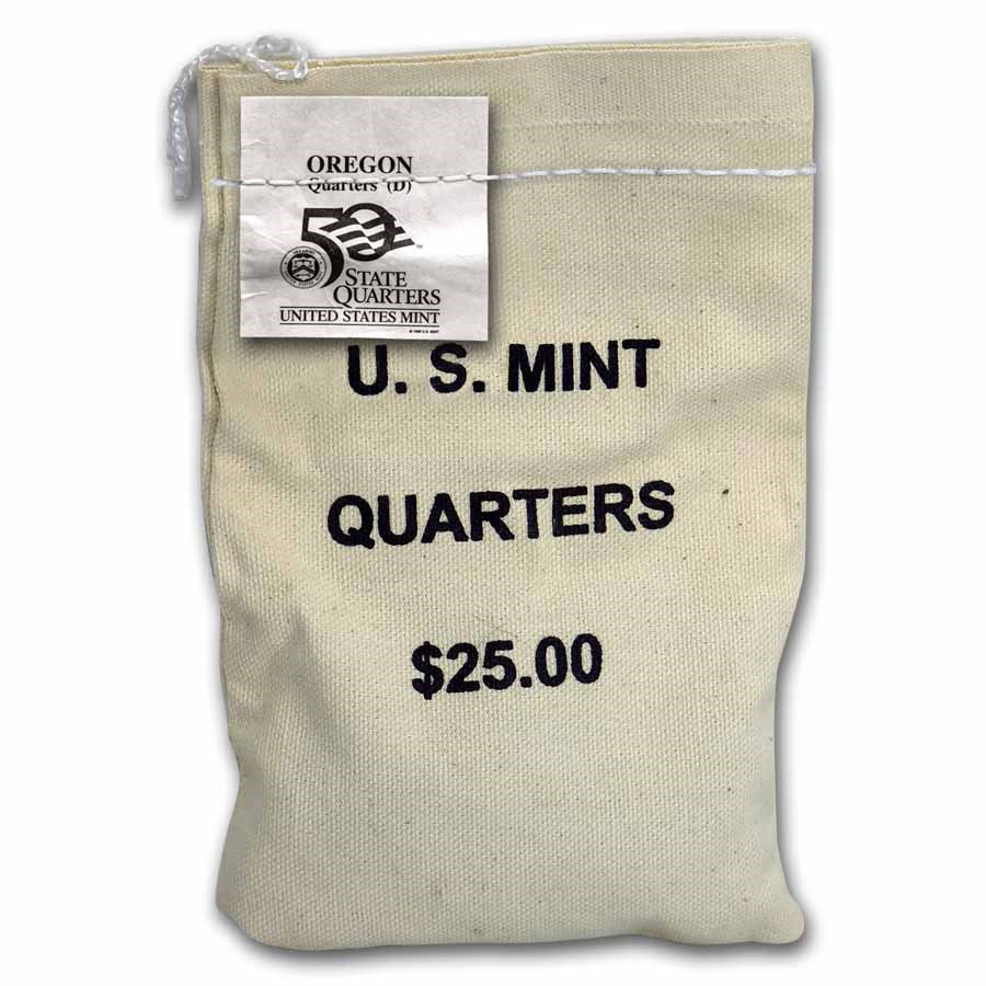 2005-D Oregon State Quarter $25 Sealed Mint Bag BU