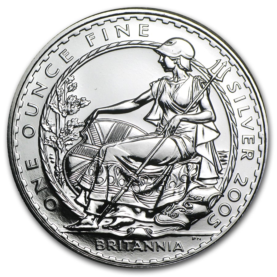 2005 Great Britain 1 oz Silver Britannia BU