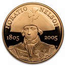 2005 Great Britain Gold 5 Pounds Horatio Nelson Proof Box & COA
