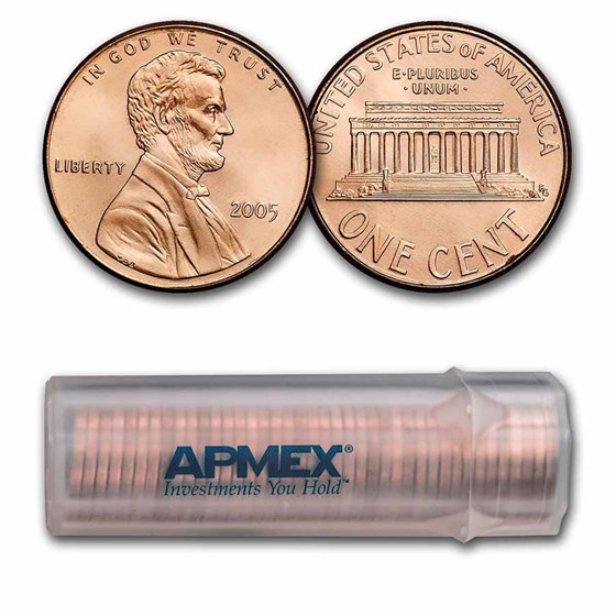 2005 Lincoln Cent 50-Coin Roll BU 2005 Lincoln Cent 50-Coin Roll BU