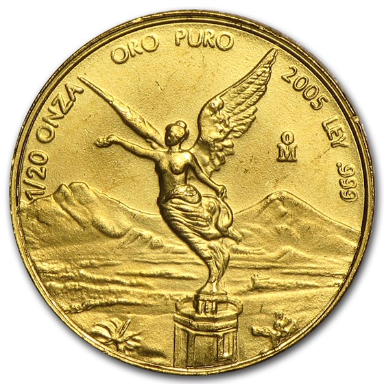 2005 Mexico 1/20 oz Gold Libertad BU
