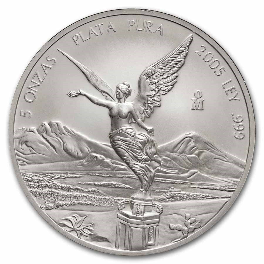 2005 Mexico 5 oz Silver Libertad BU