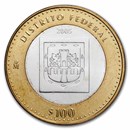2005 Mexico Bimetal 100 Pesos Distrito Federal BU (1st Edition)