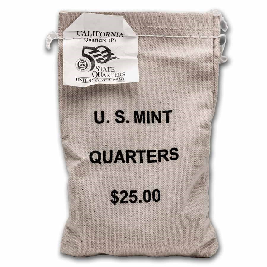 2005-P California State Quarter $25 Sealed Mint Bag BU