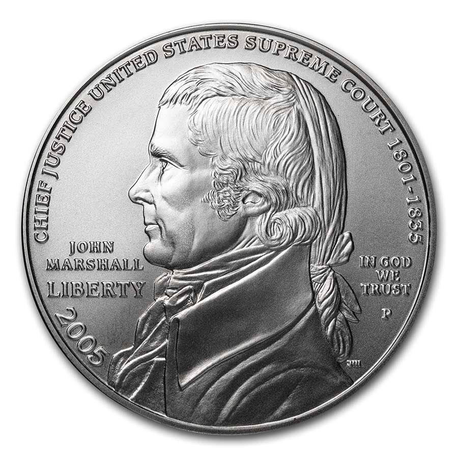2005-P Chief Justice Marshall $1 Silver Commem BU (Capsule only)