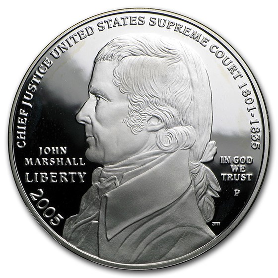 2005-P Chief Justice Marshall $1 Silver Commem Prf (w/Box & COA) 2005-P Chief Justice Marshall $1 Silver Commem Prf (w/Box & COA)