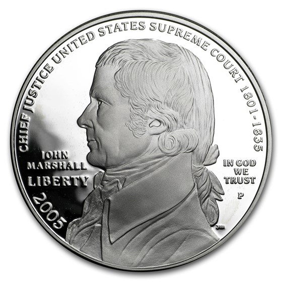 2005-P Chief Justice Marshall $1 Silver Commem Proof (Capsule) 2005-P Chief Justice Marshall $1 Silver Commem Proof (Capsule)