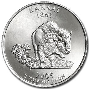 2005-P Kansas State Quarter BU