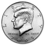 2005-P Kennedy Half Dollar 20-Coin Roll (Mint Wrapped) BU