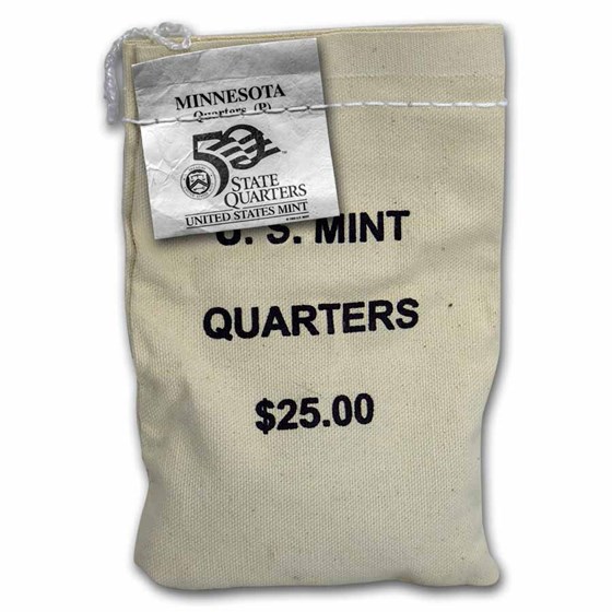 2005-P Minnesota State Quarter $25 Sealed Mint Bag BU 2005-P Minnesota State Quarter $25 Sealed Mint Bag BU