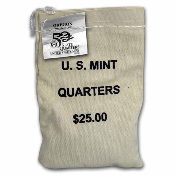 2005-P Oregon State Quarter $25 Sealed Mint Bag BU 2005-P Oregon State Quarter $25 Sealed Mint Bag BU