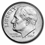 2005-P Roosevelt Dime 50-Coin Roll BU