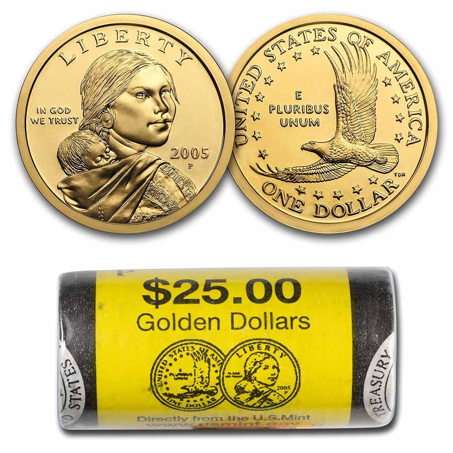 Buy 2005P Sacagawea Dollar (25Coin Mint Roll) BU APMEX