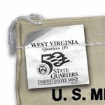 2005-P West Virginia State Quarter $25 Sealed Mint Bag BU