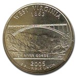 2005-P West Virginia State Quarter MS-65 NGC (Die Break @ 4:00)