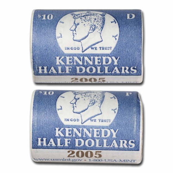 2005-P&D Kennedy Half Dollar 20-Coin 2 Rolls Set (Mint Wrapped) 2005-P&D Kennedy Half Dollar 20-Coin 2 Rolls Set (Mint Wrapped)